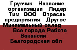 Грузчик › Название организации ­ Лидер Тим, ООО › Отрасль предприятия ­ Другое › Минимальный оклад ­ 7 000 - Все города Работа » Вакансии   . Белгородская обл.